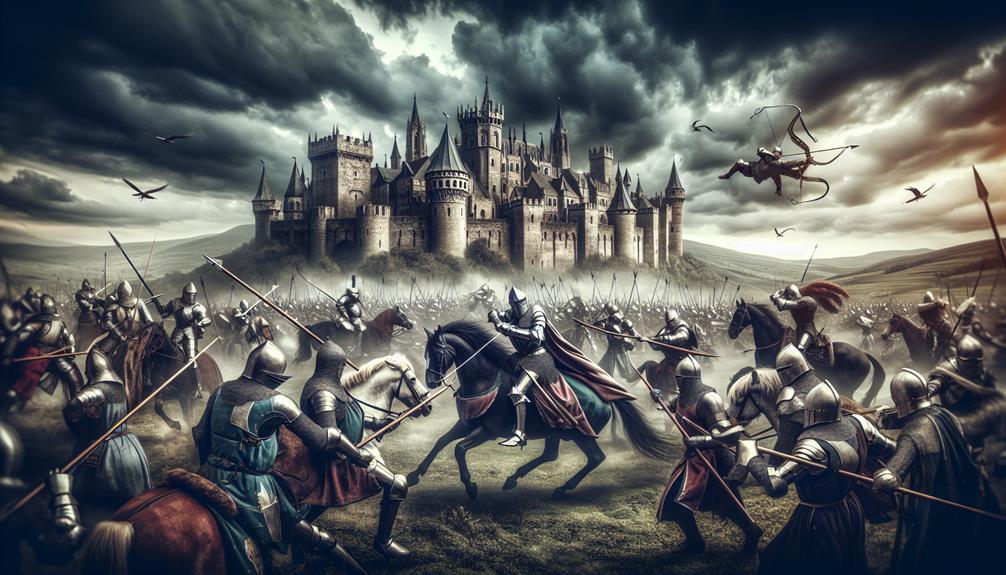 detailed medieval european battle narratives